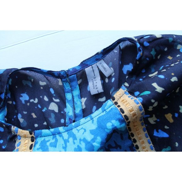 Anthropologie Blank London Miranda Peasant Blouse Top Blue Size XS - Picture 7 of 9